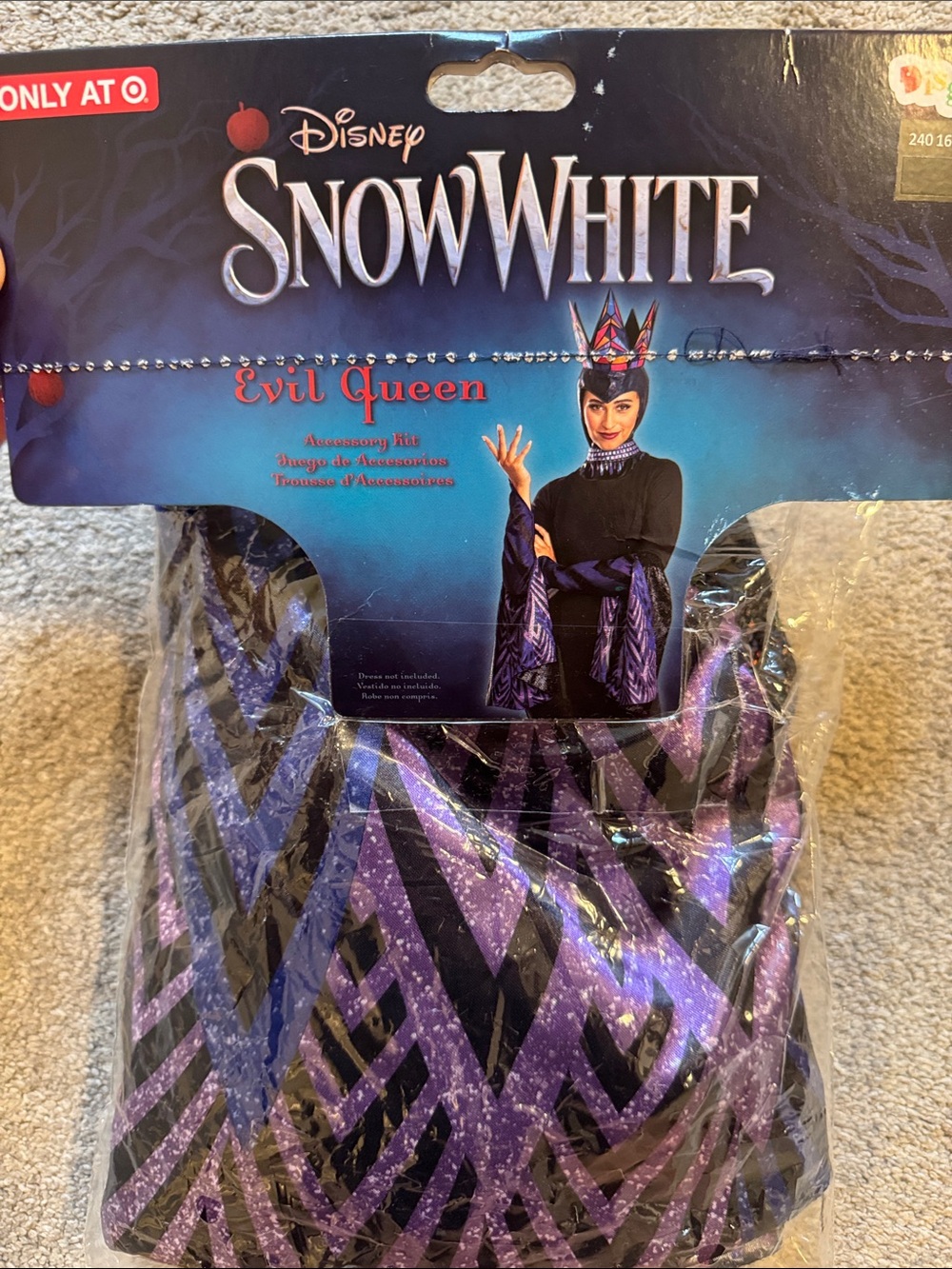 Snow White Evil Queen Costume Accessory Set - Crown, Hood & Arm Sleeves